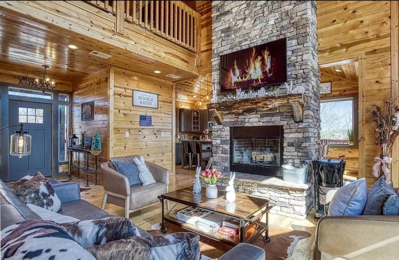 Hawk'S View Log Cabin -Mountains In Gatlinburg. Villa Exterior photo
